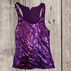 Charlotte Russe Purple Sequin Tank